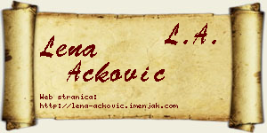 Lena Acković vizit kartica